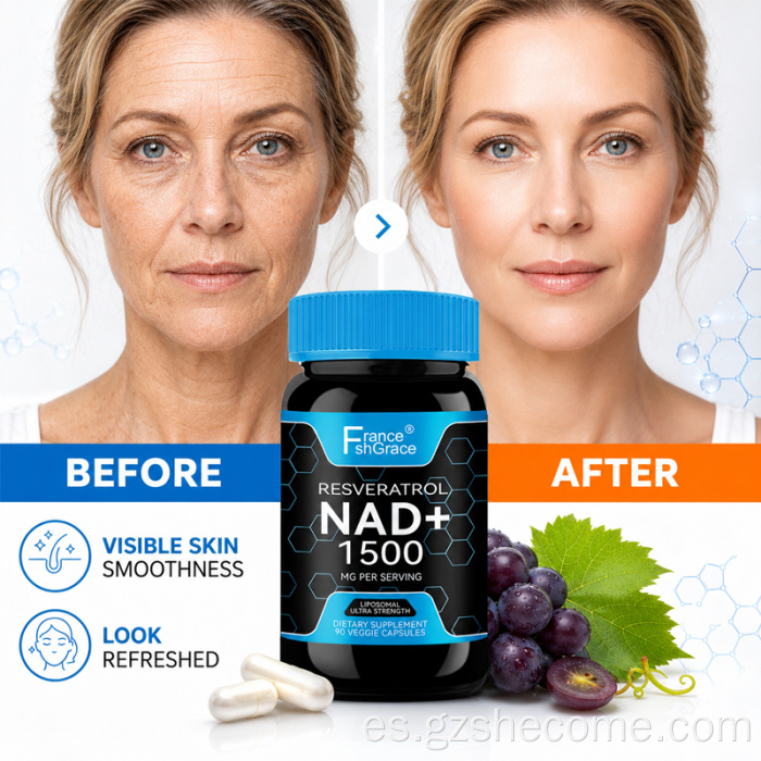Suplemento liposomal Shecome NAD+ Suplemento de resveratrol NAD
